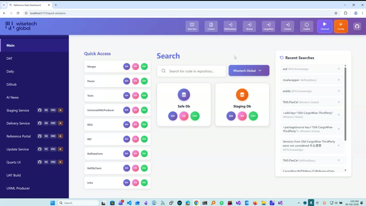 Vibe-coded Reference Data Dashboard