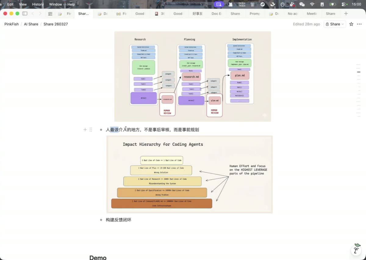 Agent workflow and human review points
